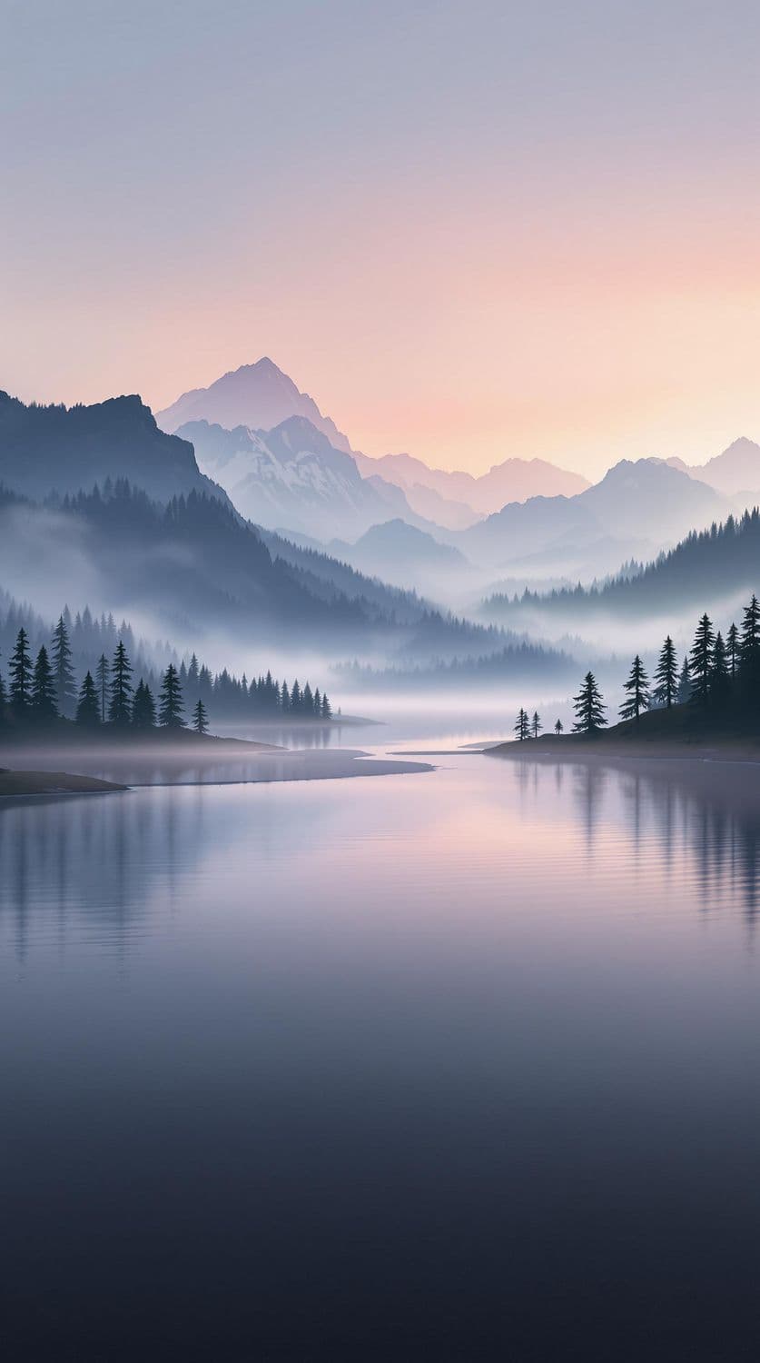 Dawn over Misty Mountains