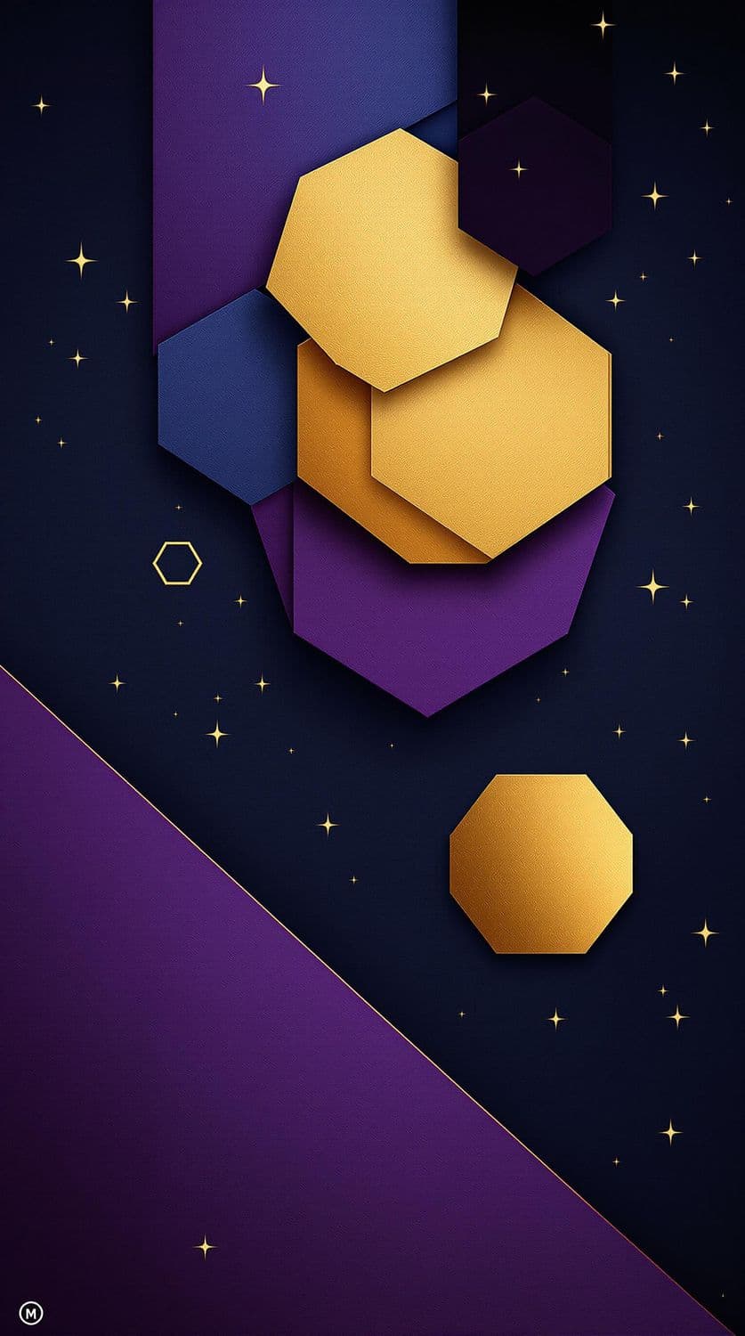Purple and Gold Geometric Opulence