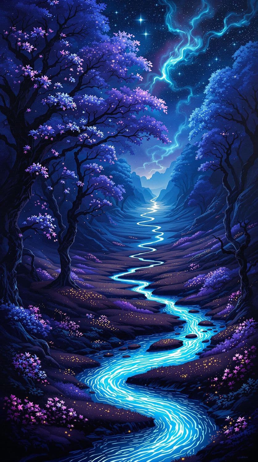 Enchanted Indigo Forest