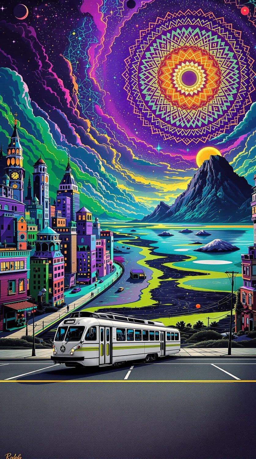 Psychedelic Cityscape