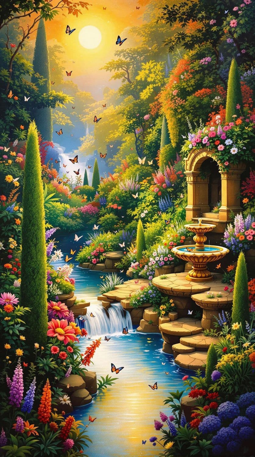 Enchanted Morning Garden