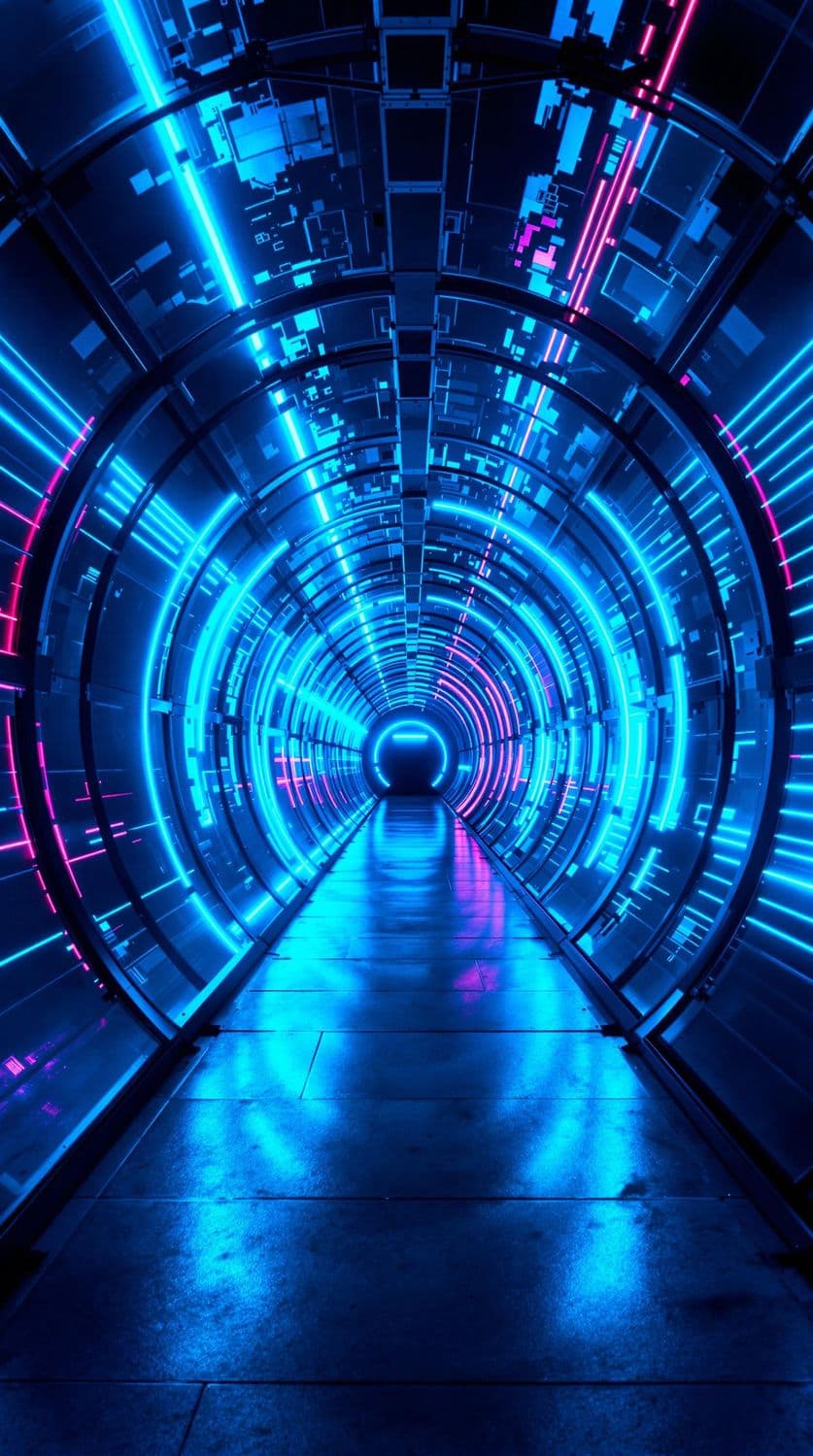 Neon Ocean Tunnel
