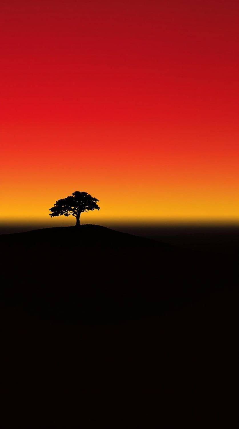 Solitary Tree at Dusk