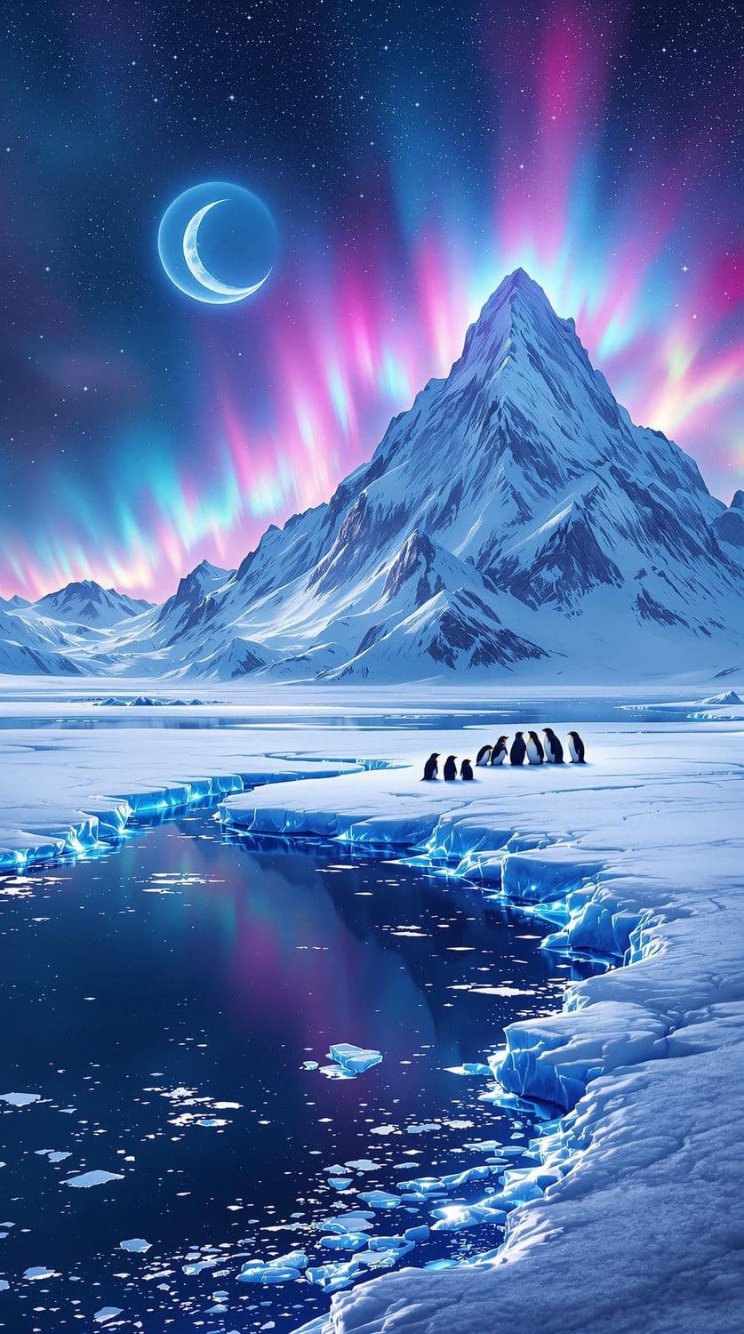 Penguins beneath the Celestial Sky