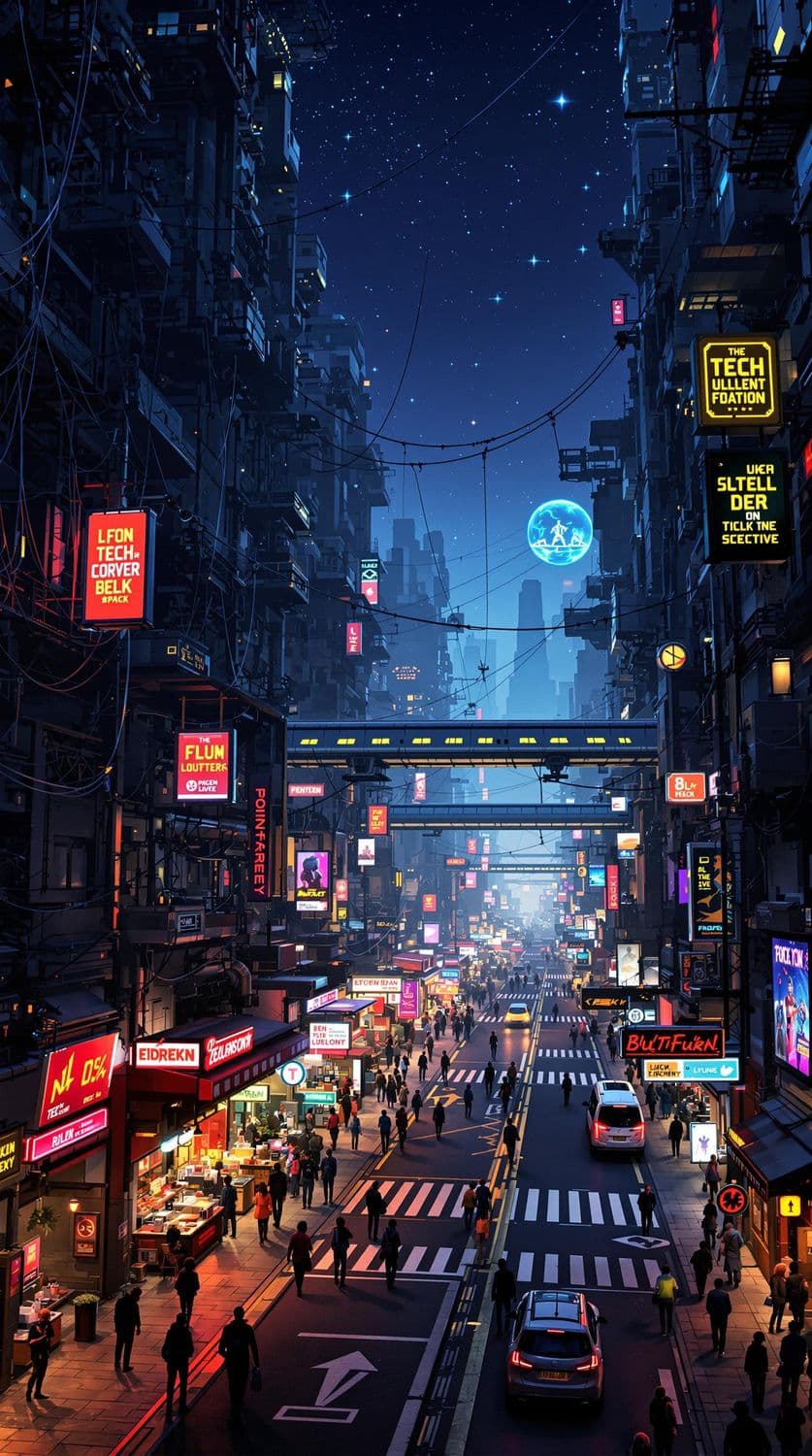 Midnight Cyberpunk Market