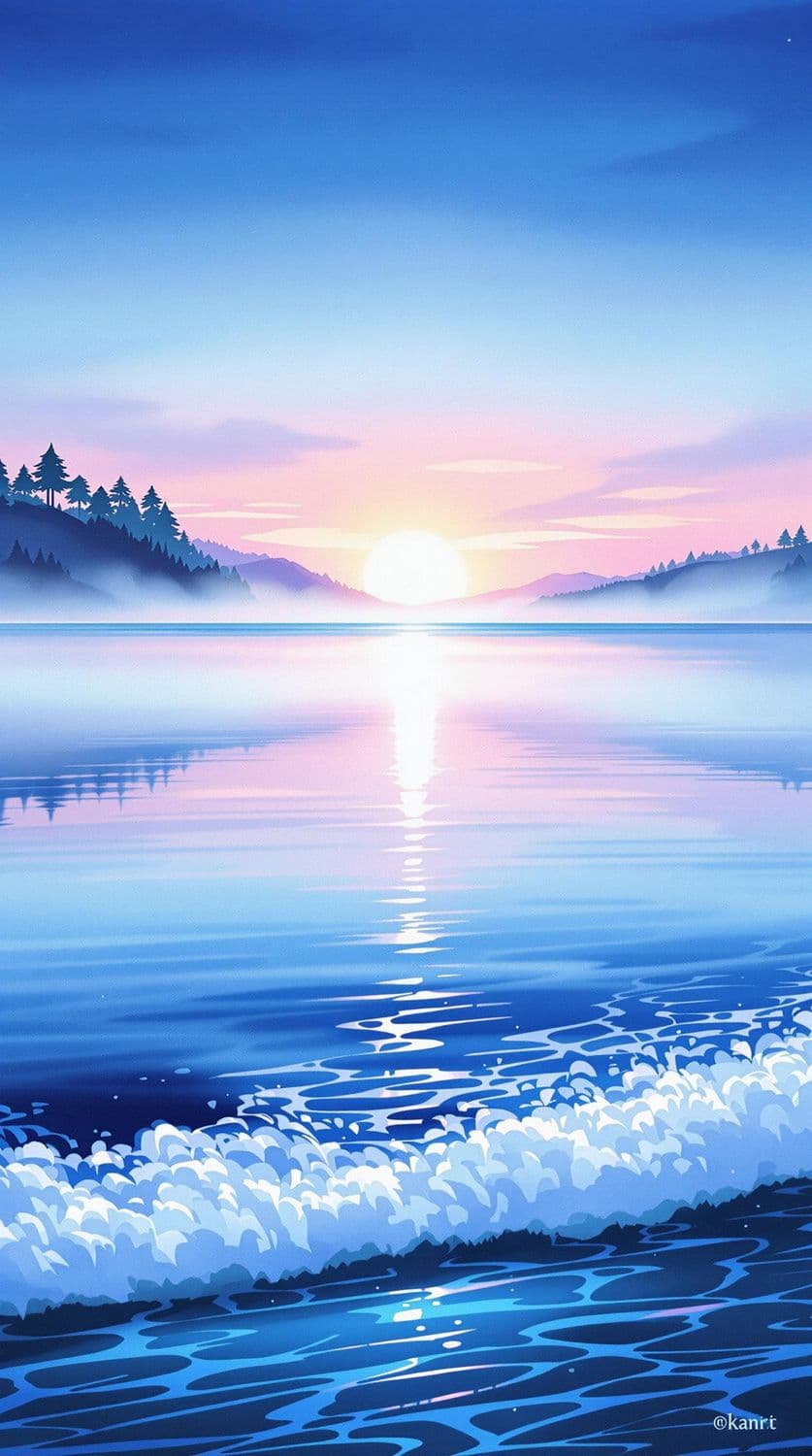 Dawn at the Serene Lake
