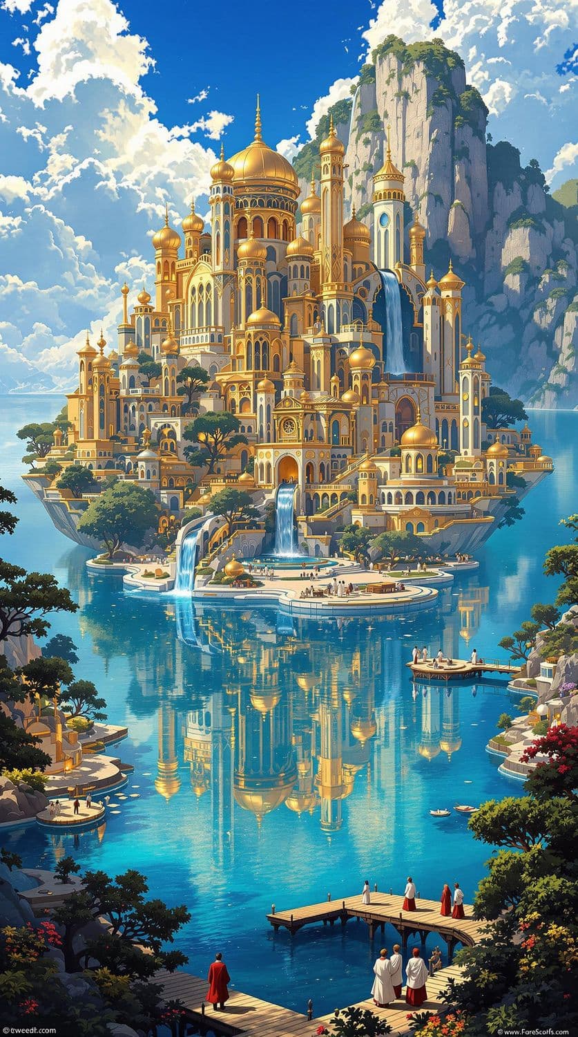 Floating City of Gold and Azure