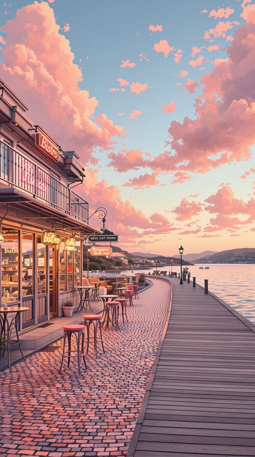 Riverside Bistro at Sunset