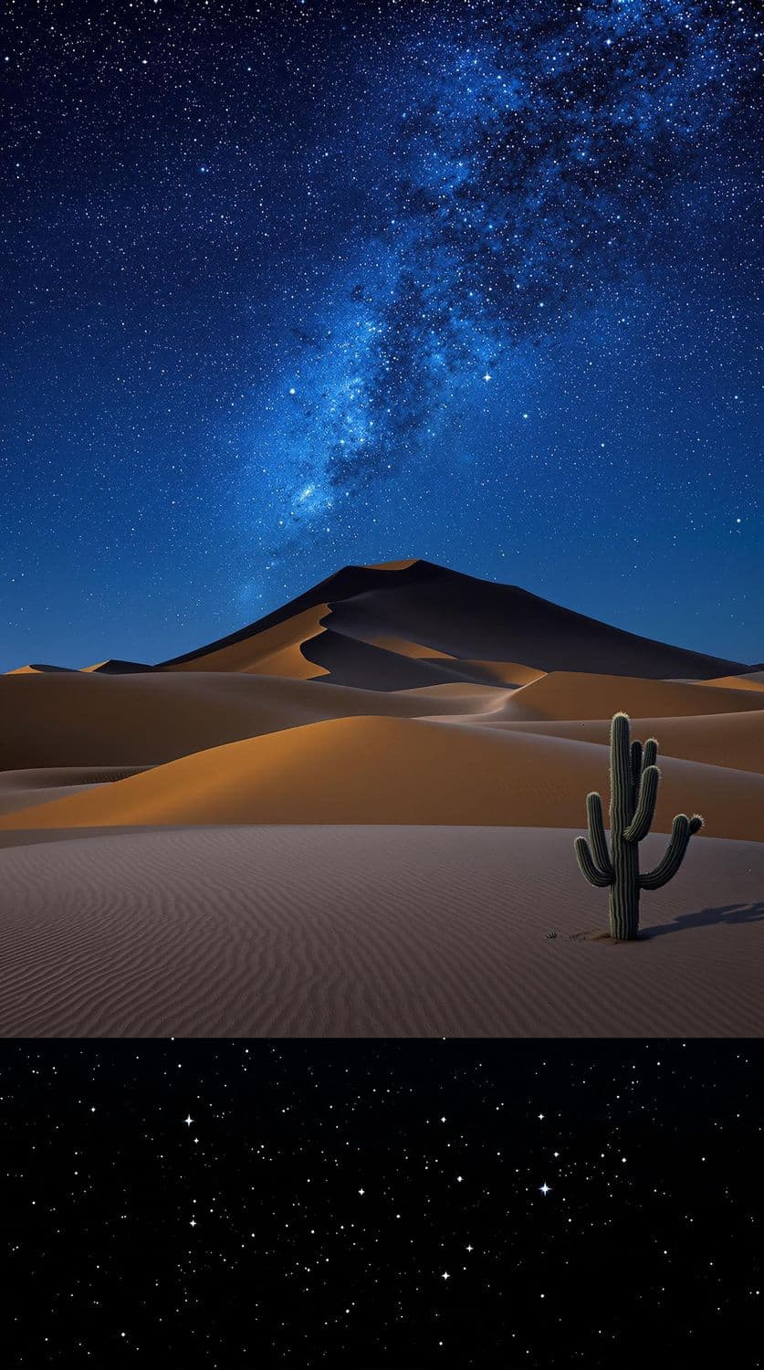 Desert Night Under Stars