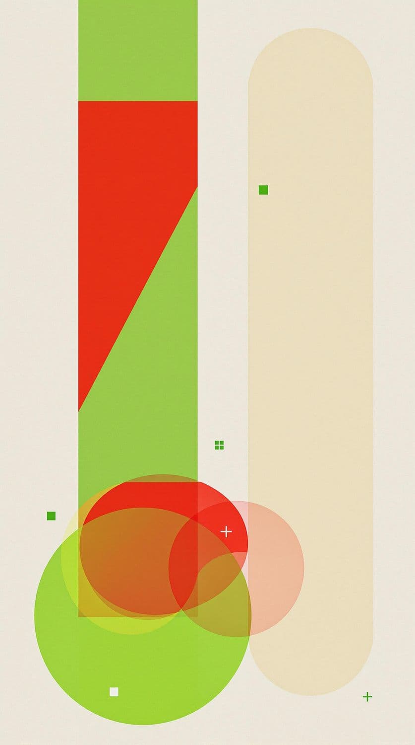 Green Tranquility: A Geometric Abstract