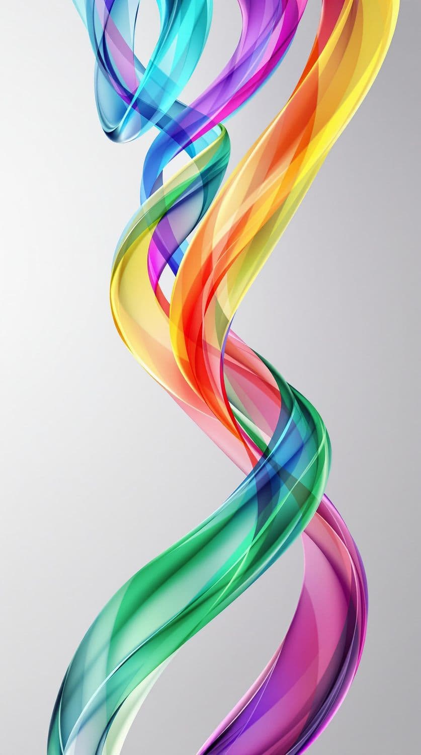 Swirling Color Ribbons