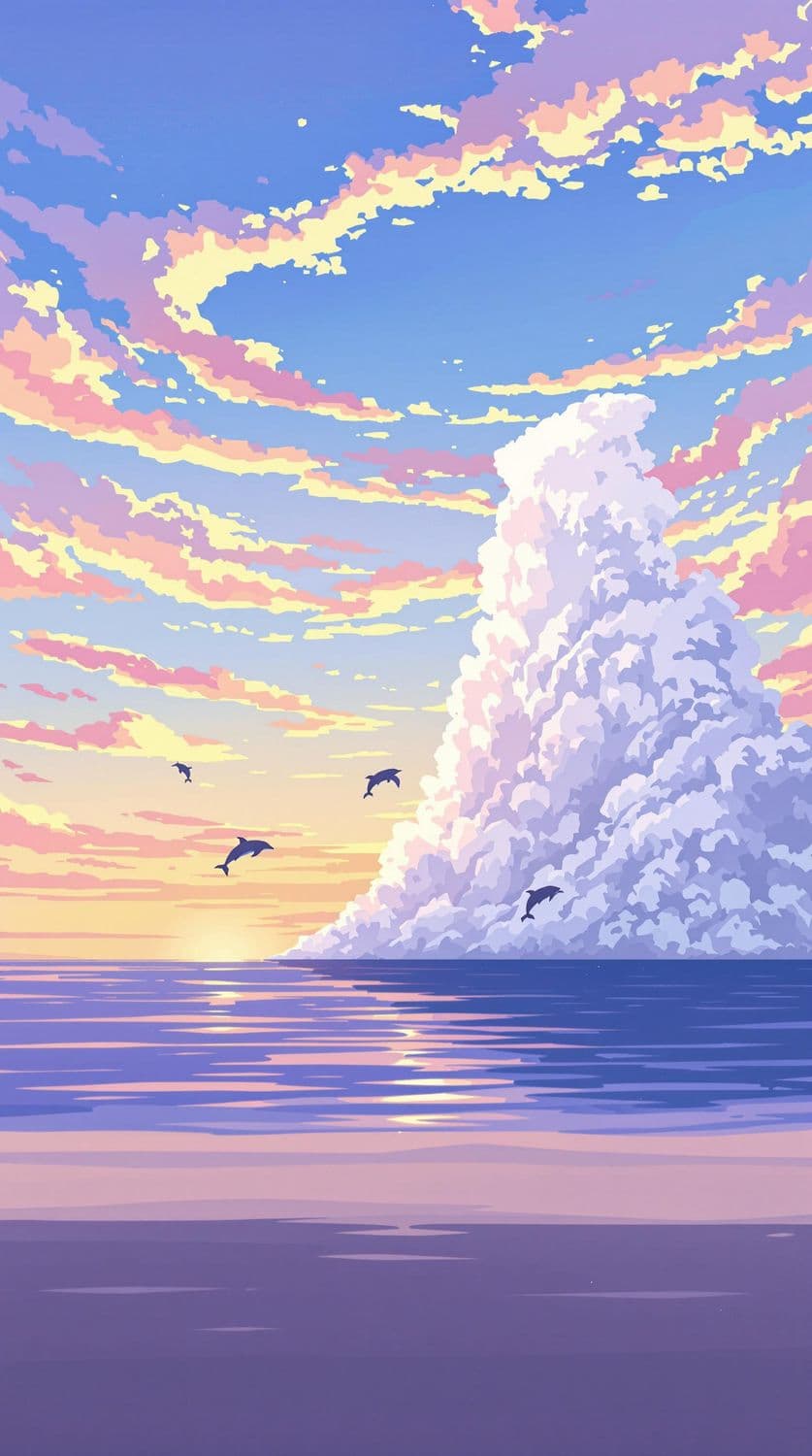 Serene Sunrise Over the Ocean