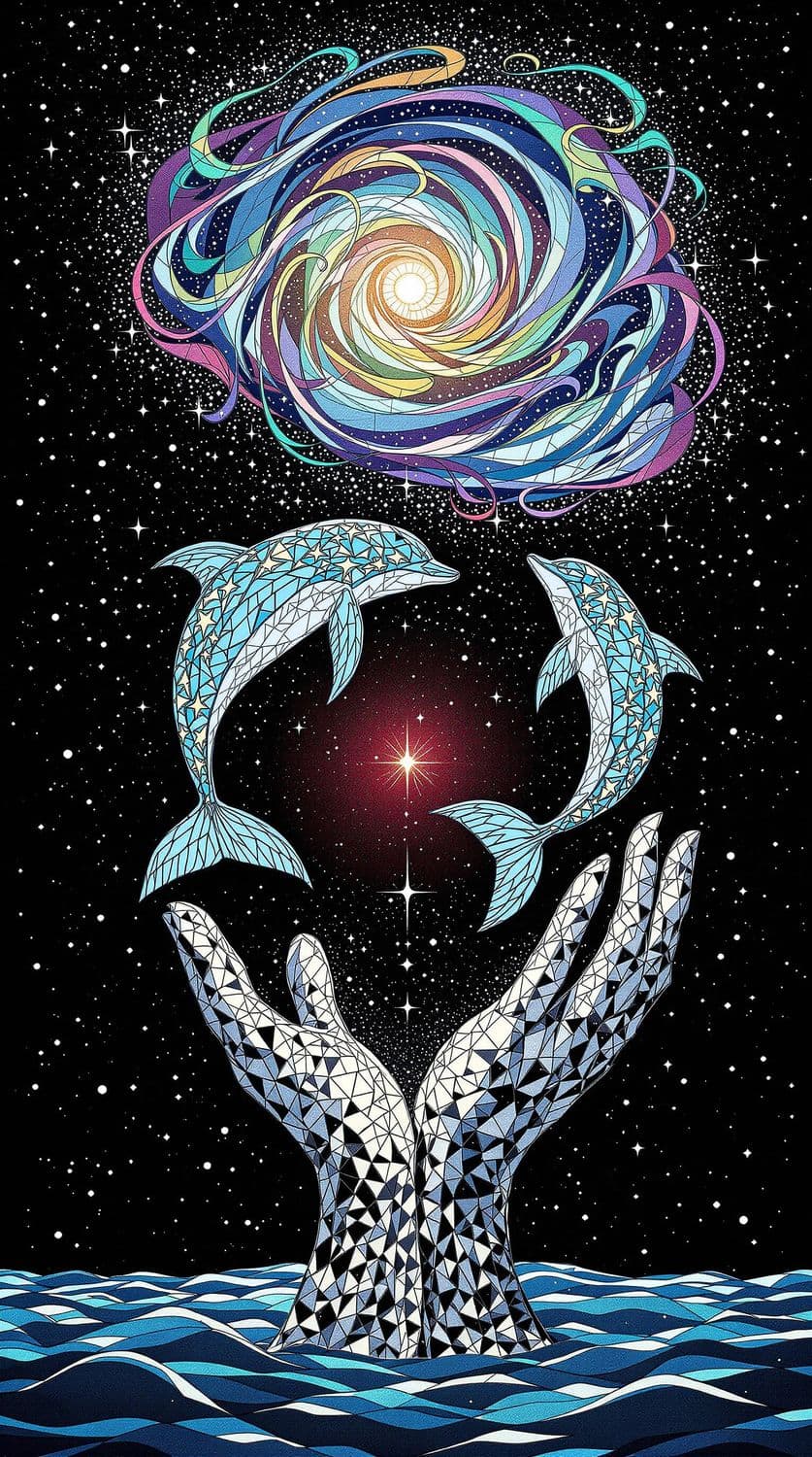 Dolphins Under the Northern Lights