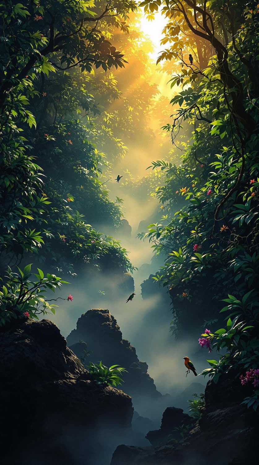 Jungle in Golden Mist