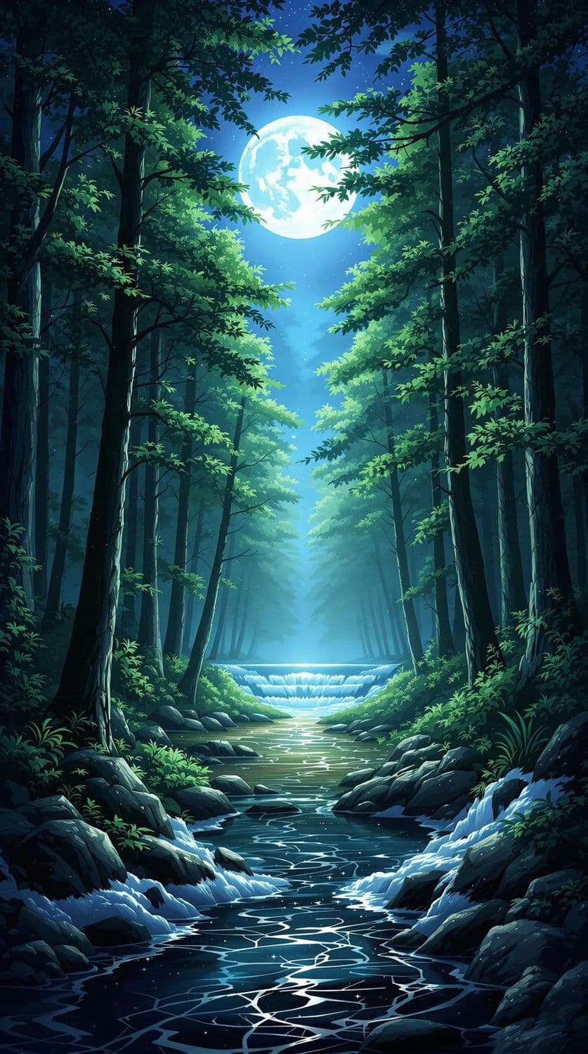 Moonlit Forest Enchantment