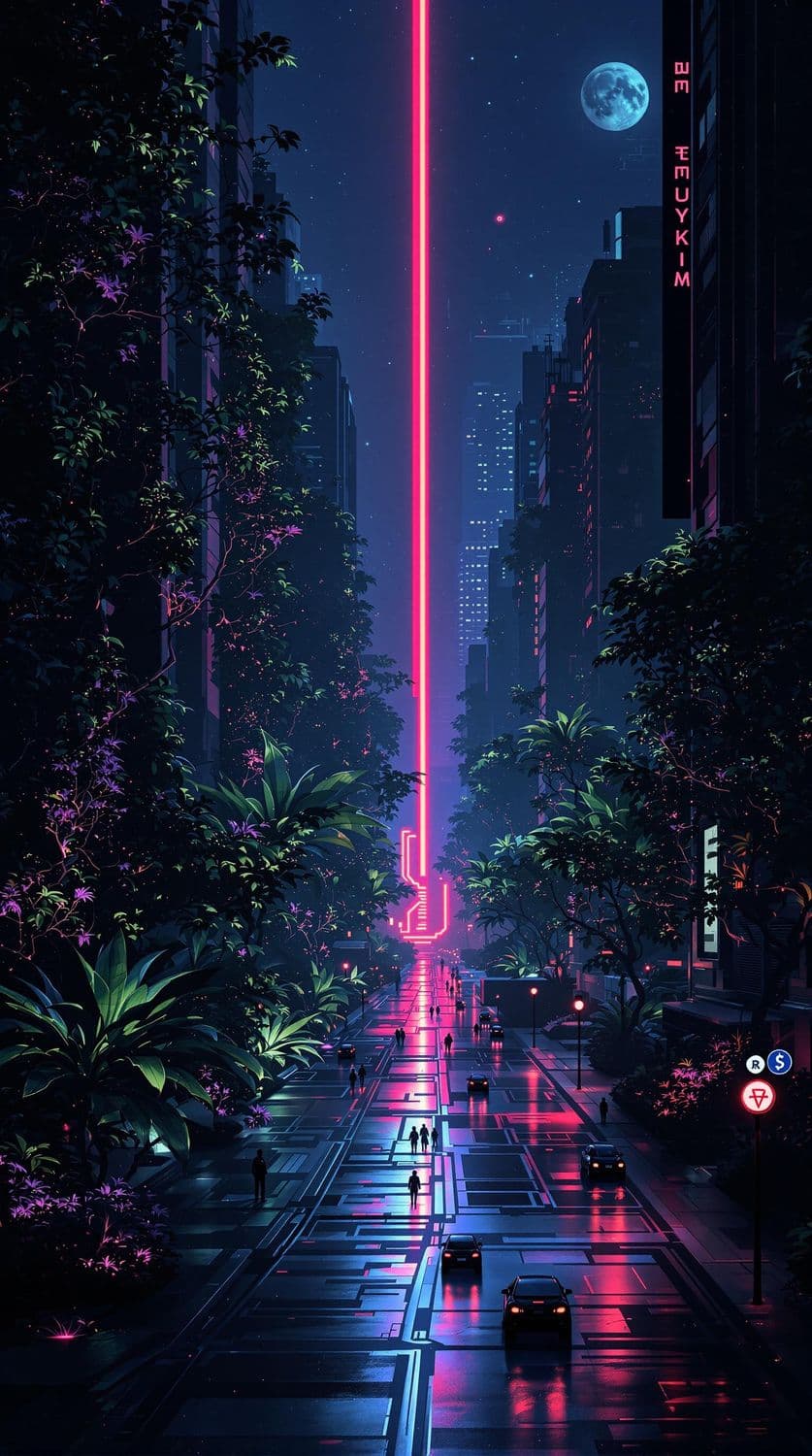 Bioluminescent Urban Oasis