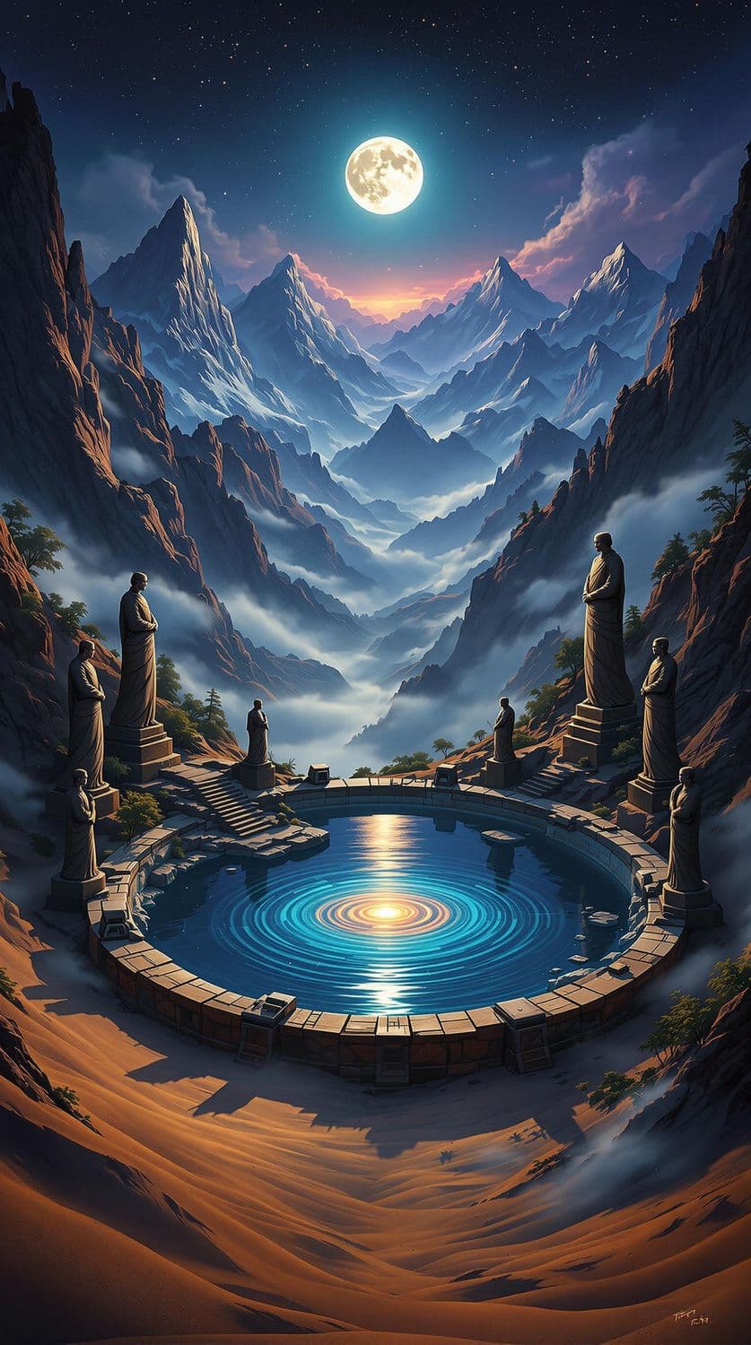 Twilight in the Mystical Mountains