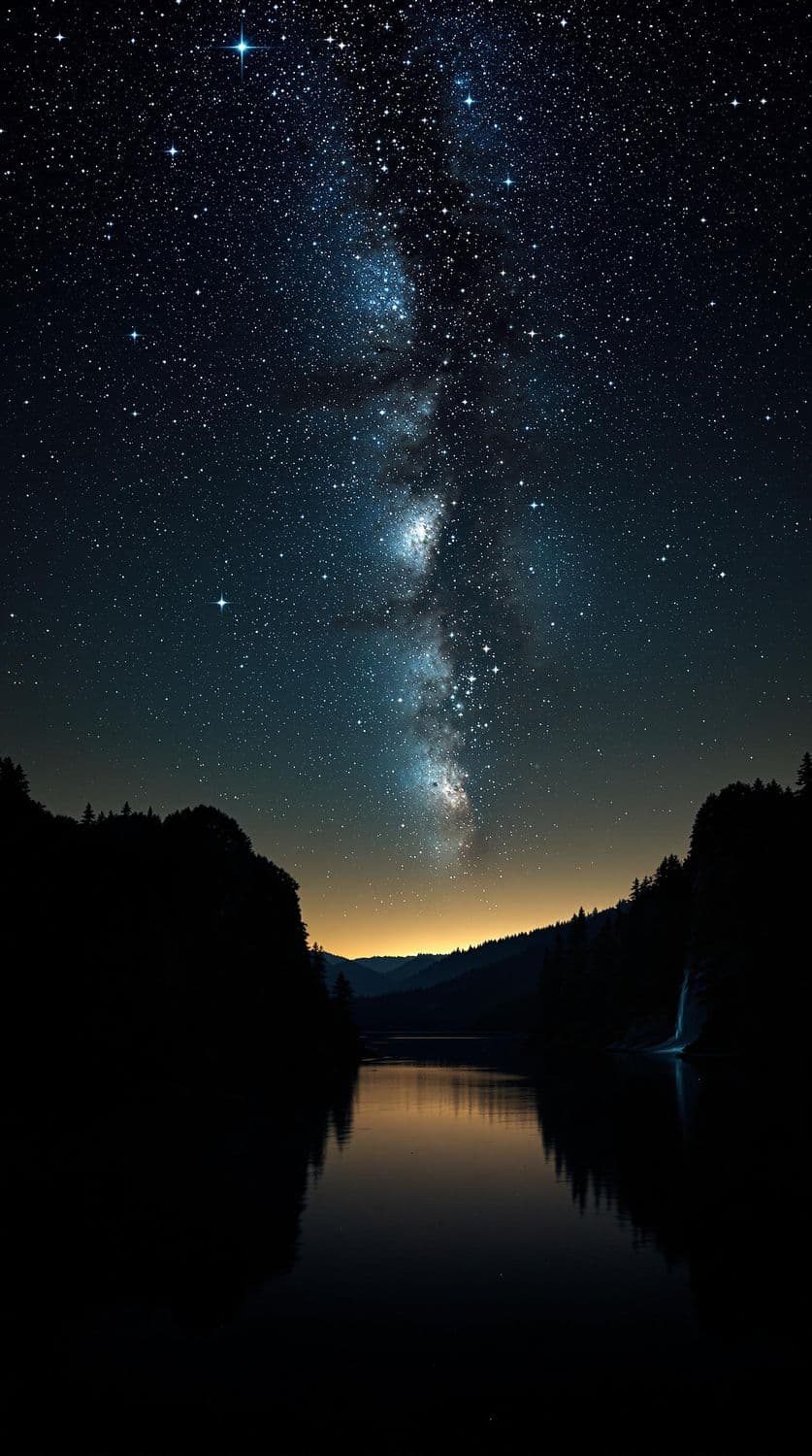 Starry Night Over a Tranquil Lake