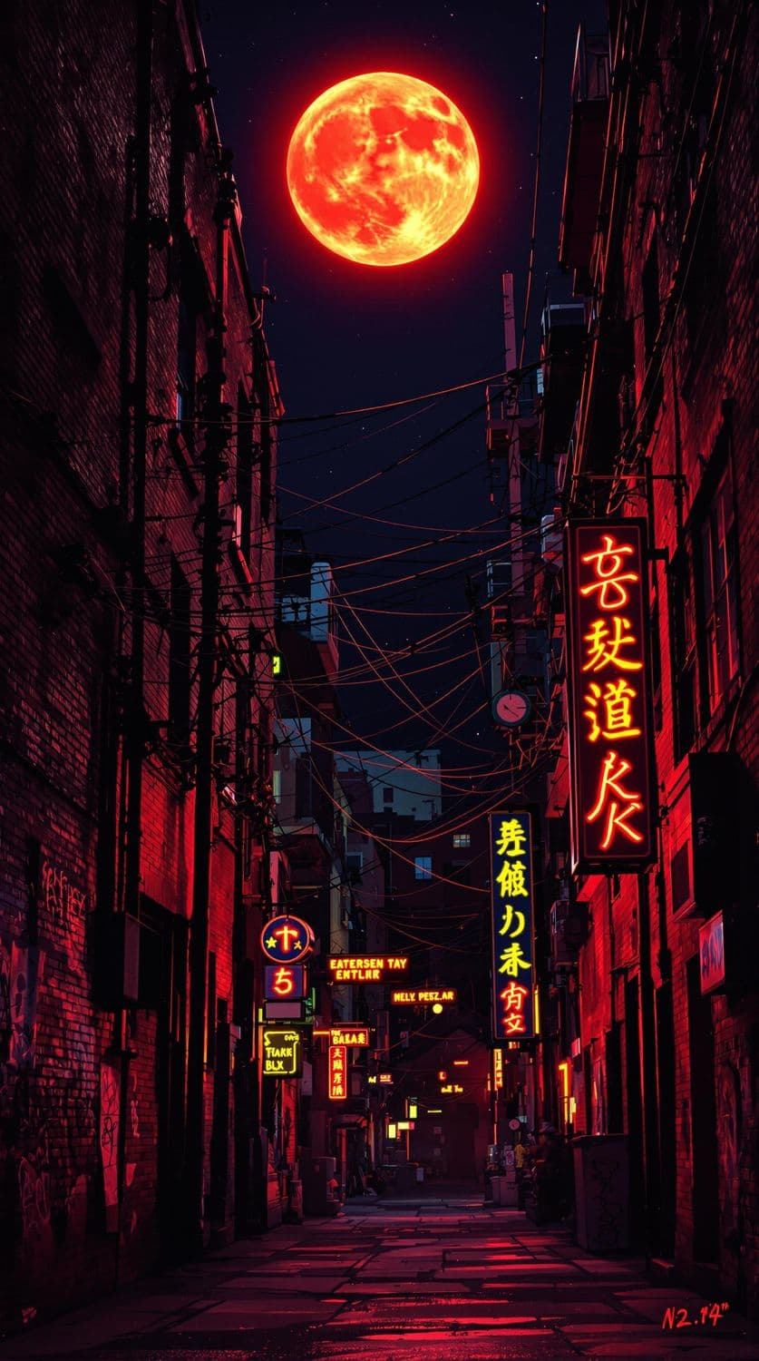 Crimson Moon Alleyway
