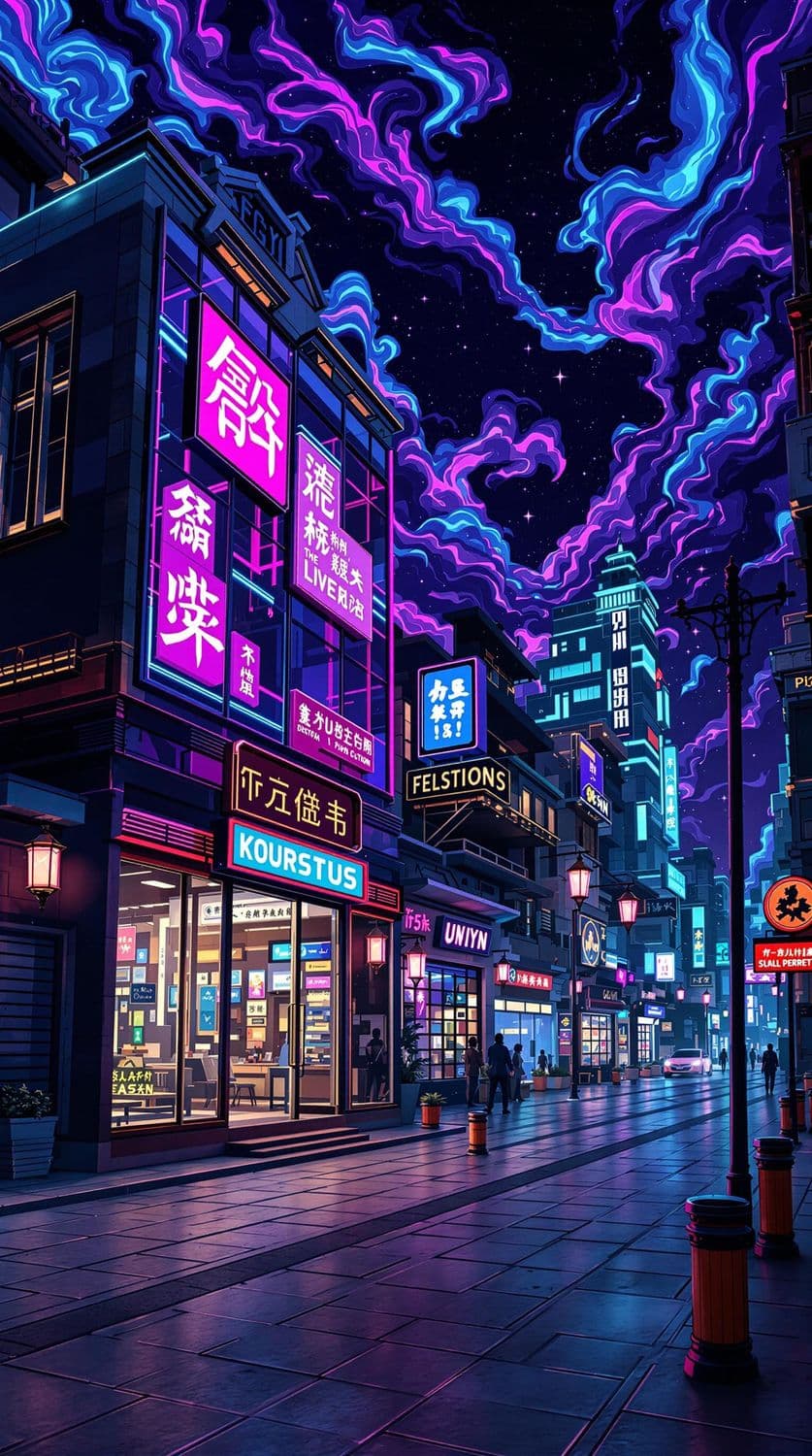 Futuristic Asian Nightscape