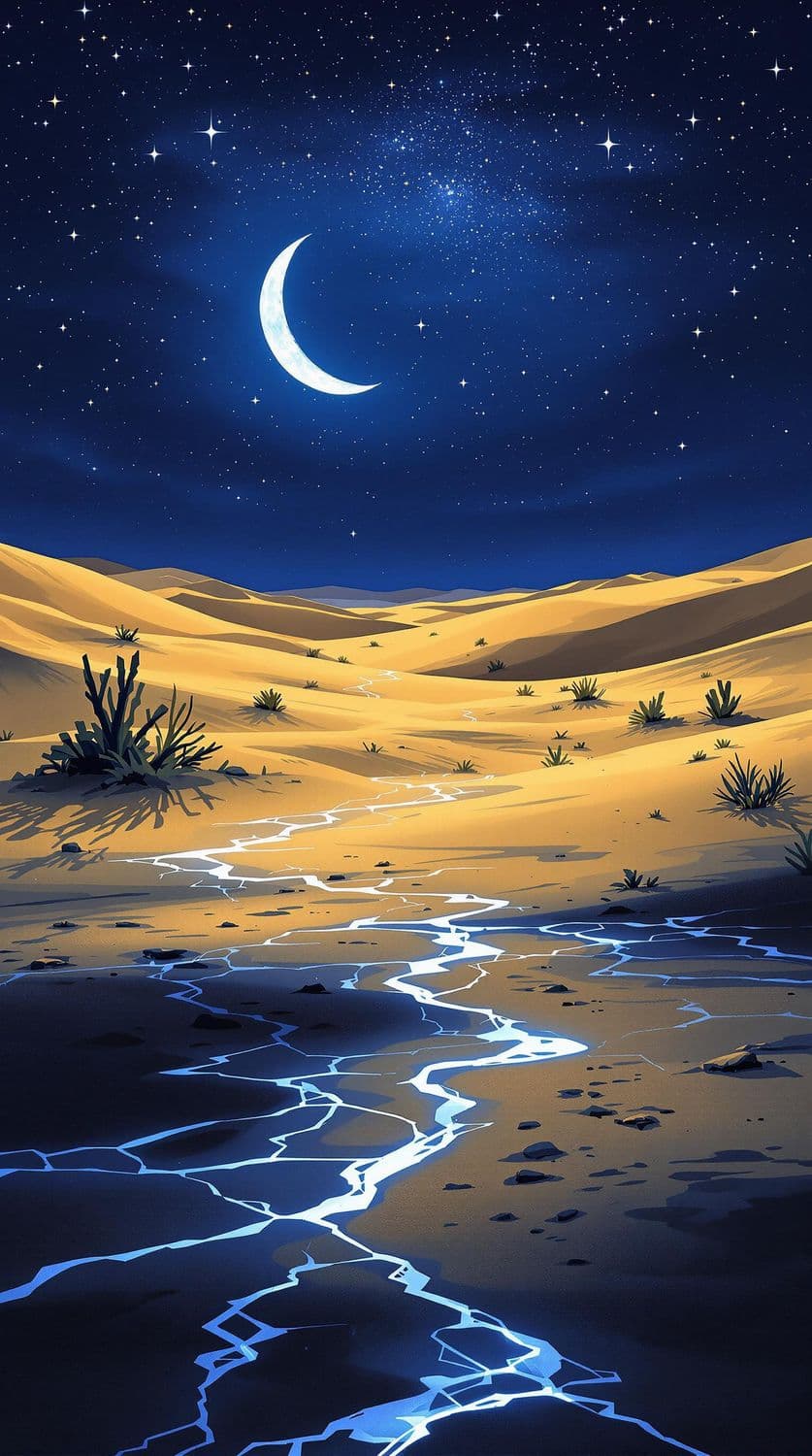 Moonlit Desert Tranquility