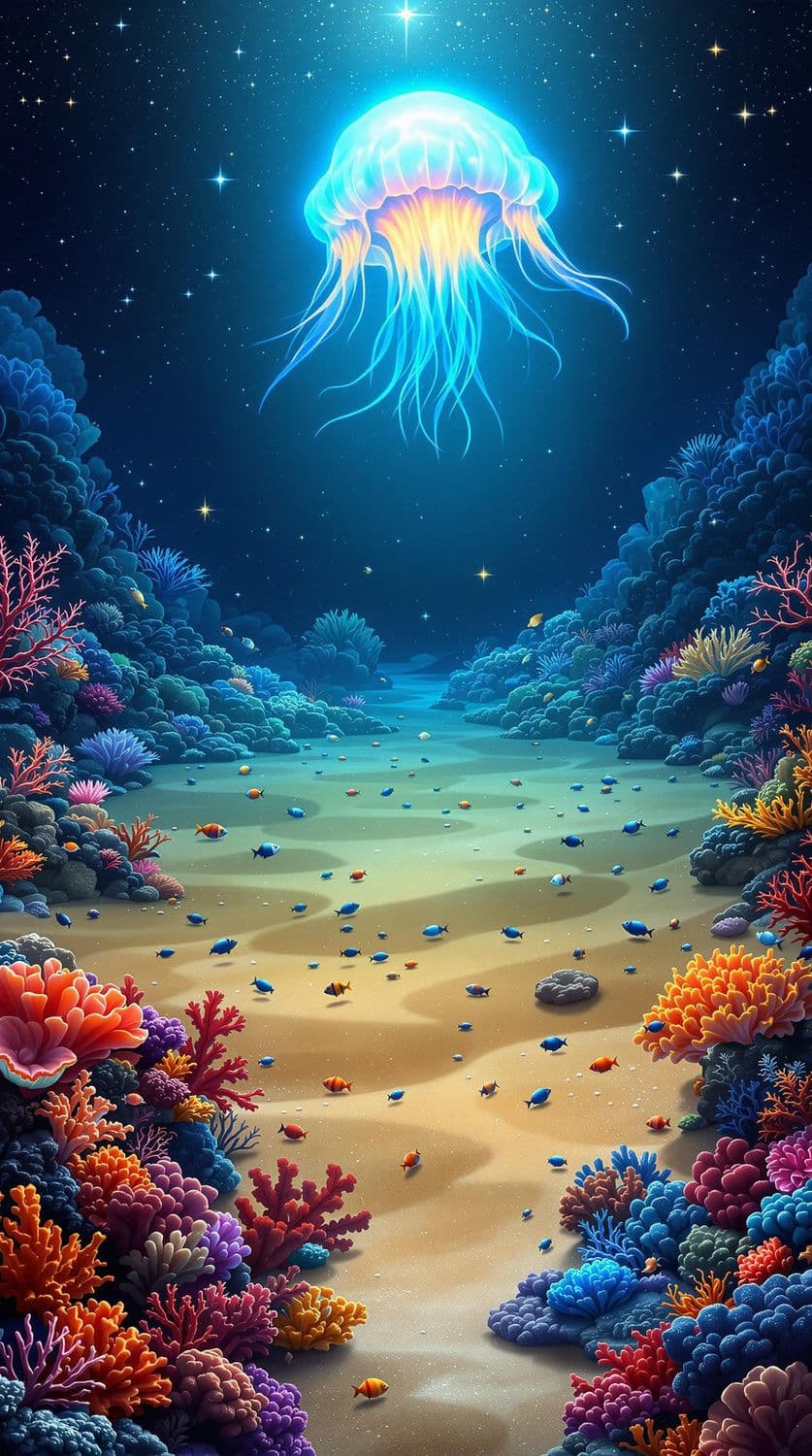 Starlit Coral Reef