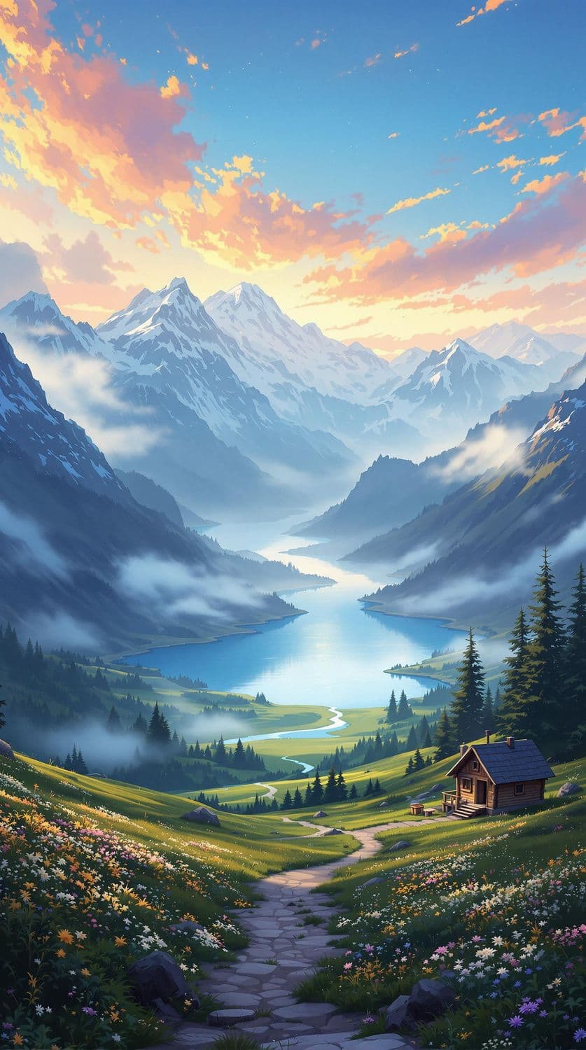 Mountain Valley Sunrise