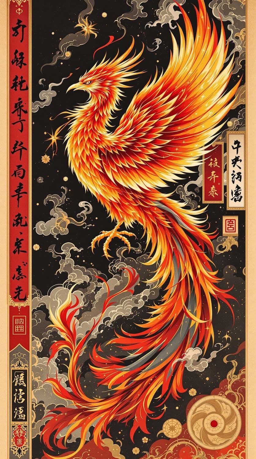 Phoenix Rebirth in Japanese Art