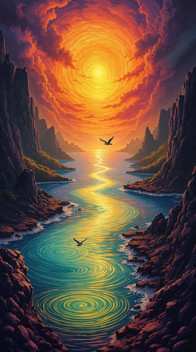 Surreal Sunset Seascape