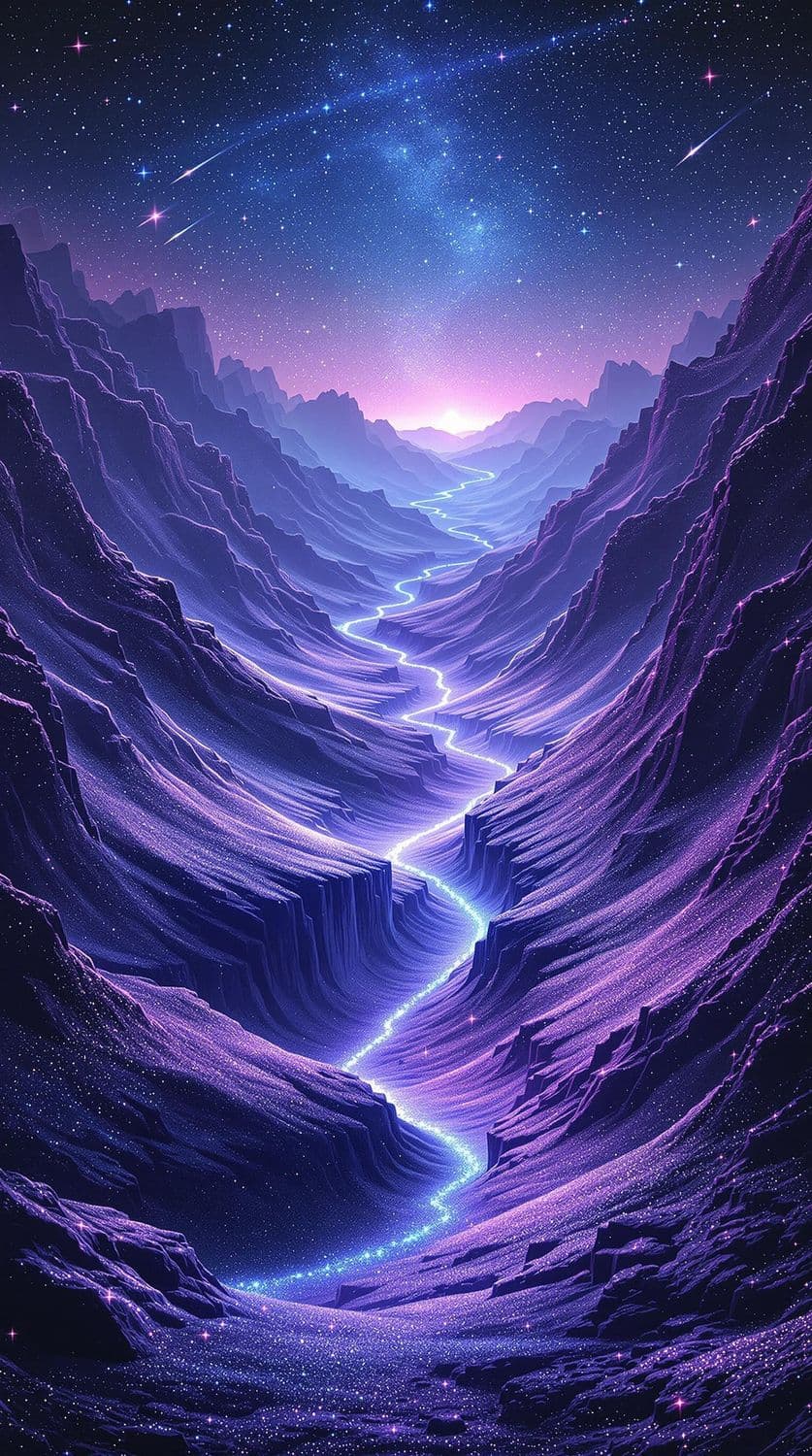 Stardust Valleys in Twilight