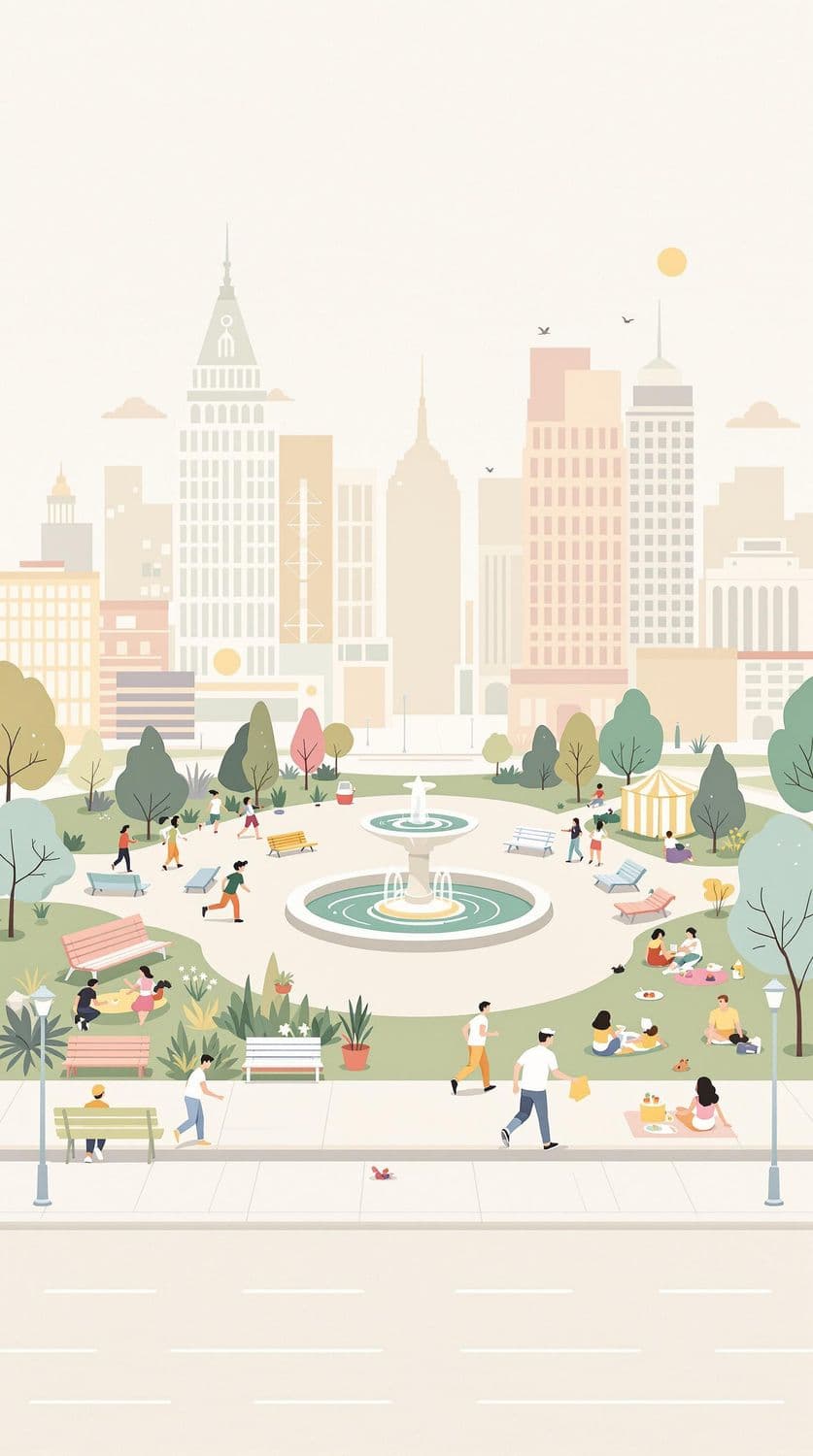 Bustling City Park