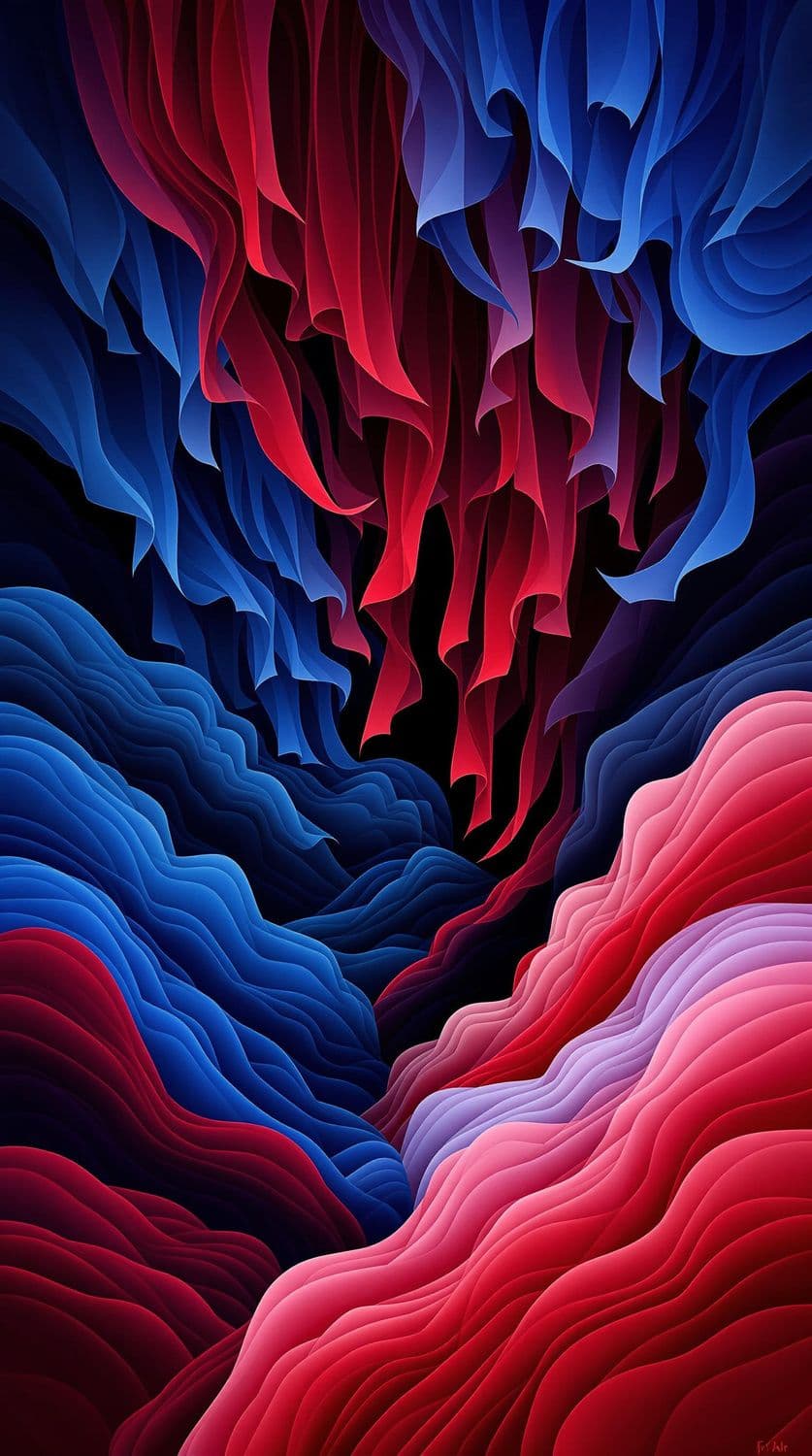 Crimson Silk Cascade