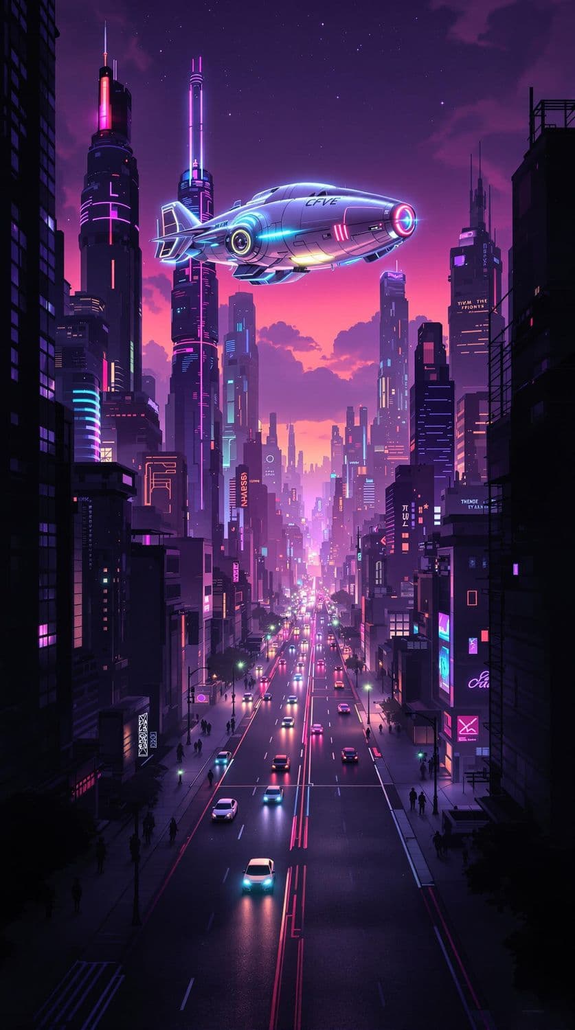 Dusk in the Futuristic City