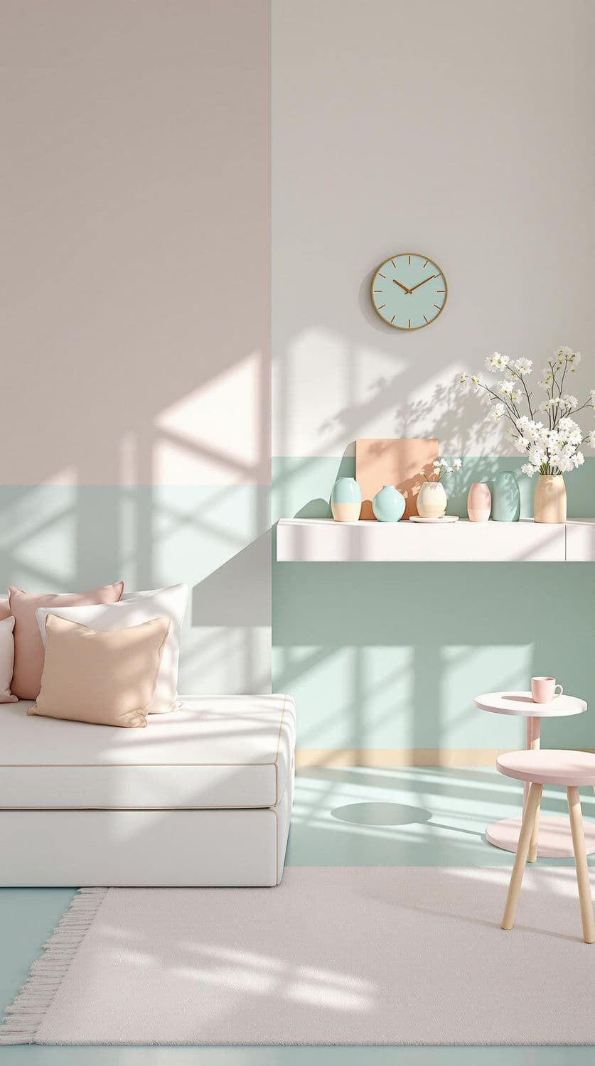 Modern Pastel Living Room