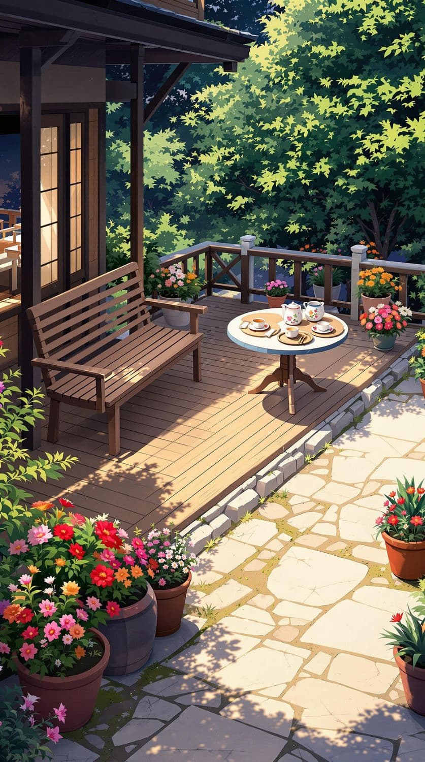 Peaceful Veranda at Twilight