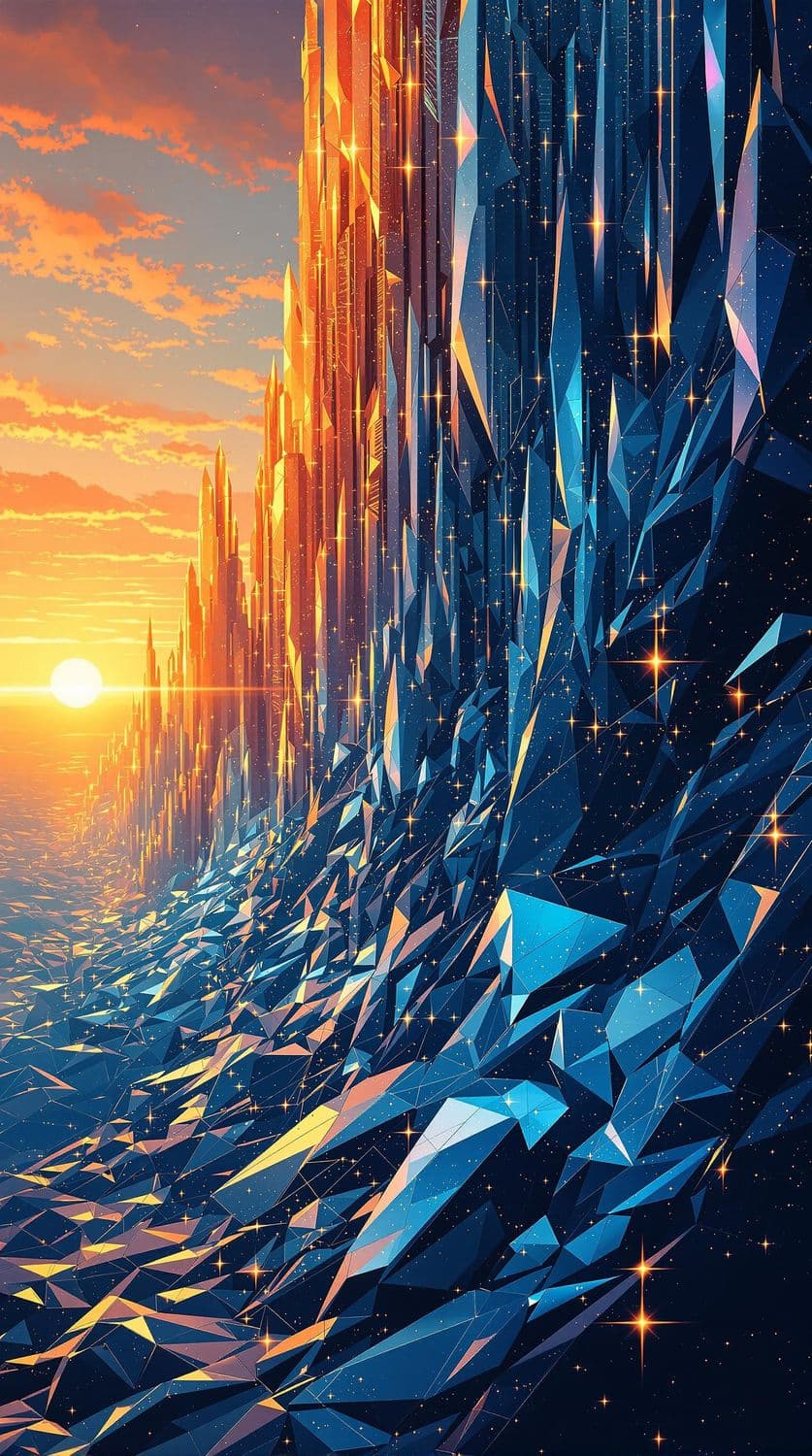 Abstract Futuristic Peaks