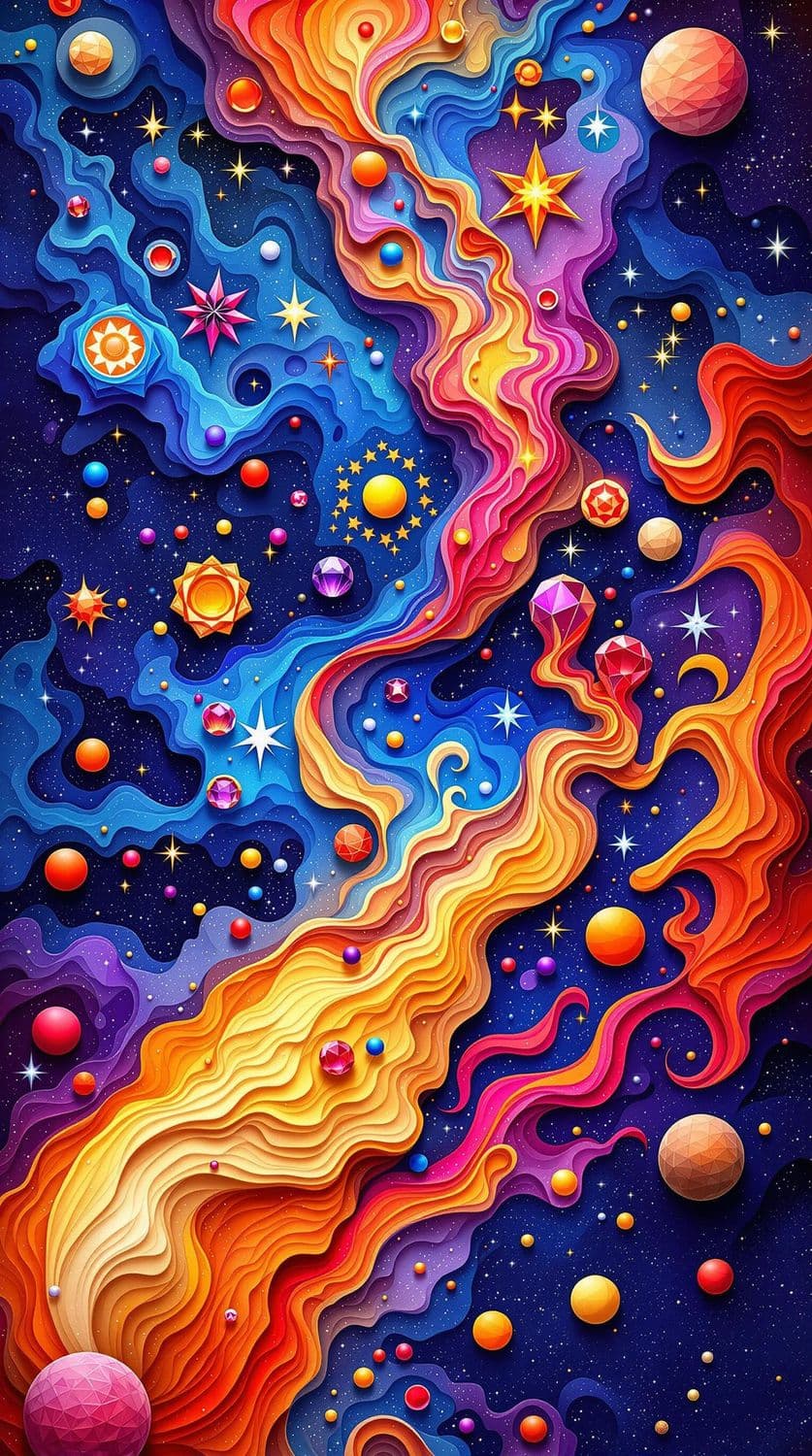 Galactic Tapestry of Light