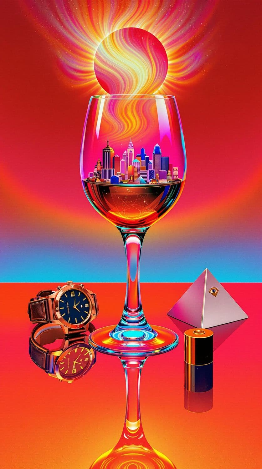 Cityscape in a Wine Glass