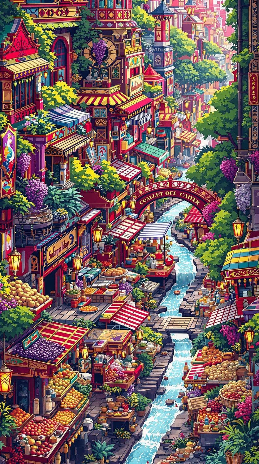 Vibrant Market Metropolis