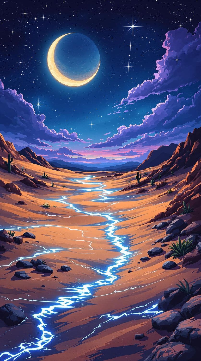Moonlit Desert Serenity