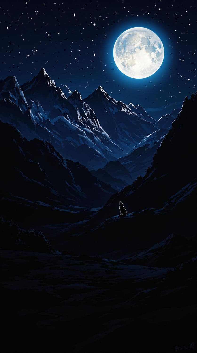 Moonlit Wilderness: The Wolf's Call