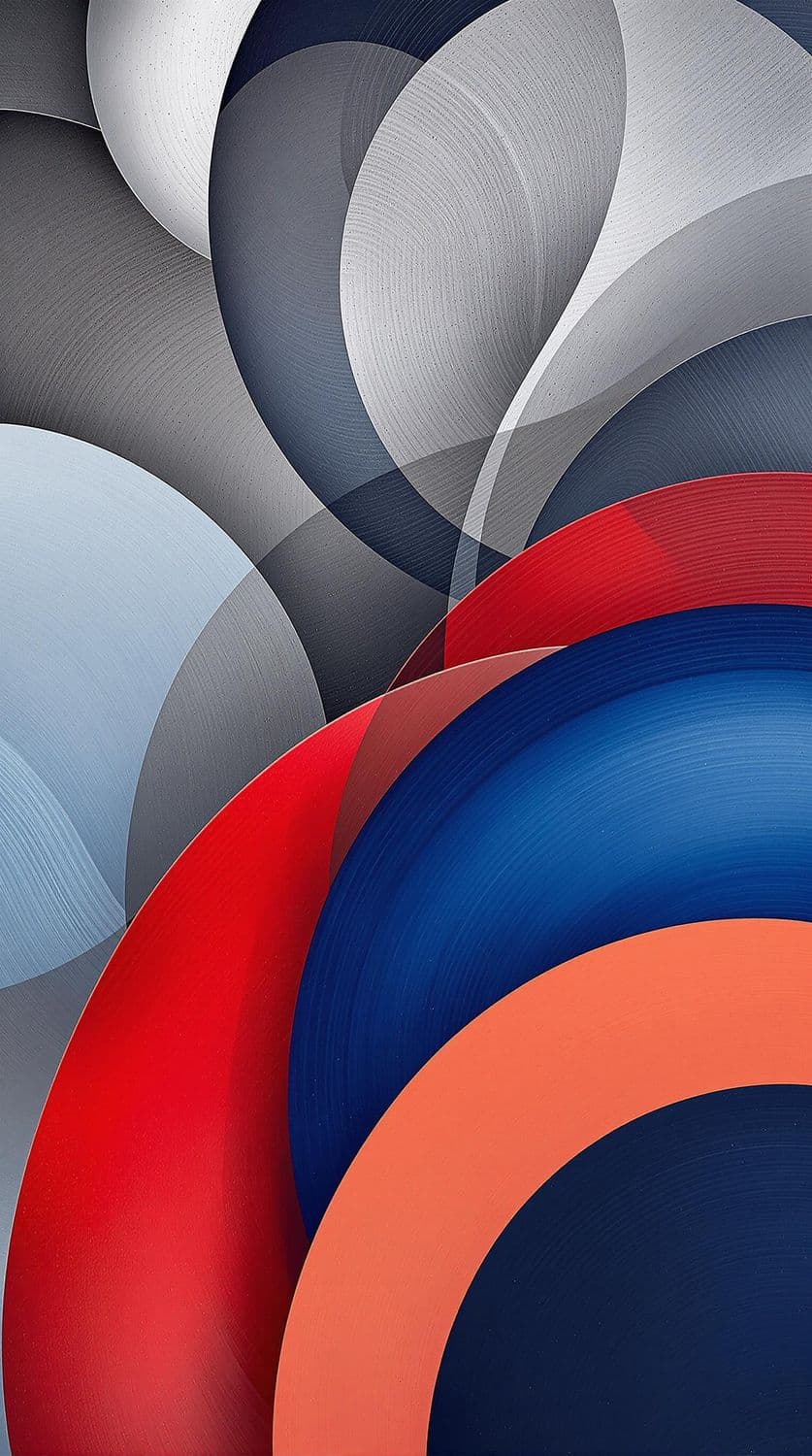 Circular Motion in Gray and Red