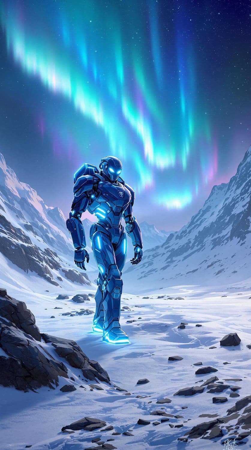 Robotic Sentinel in Frozen Tundra