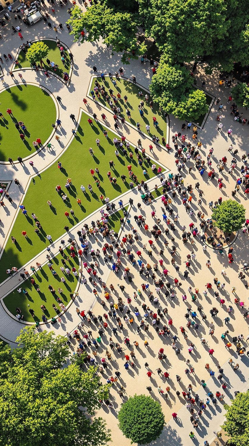 Vibrant City Square