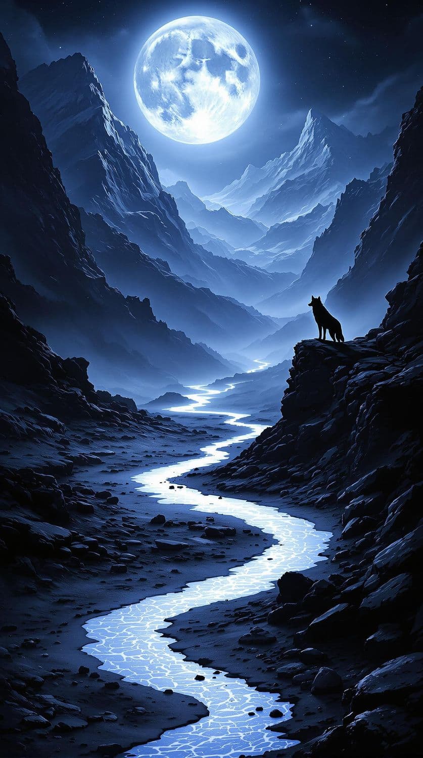 Moonlit Mountain Mystique