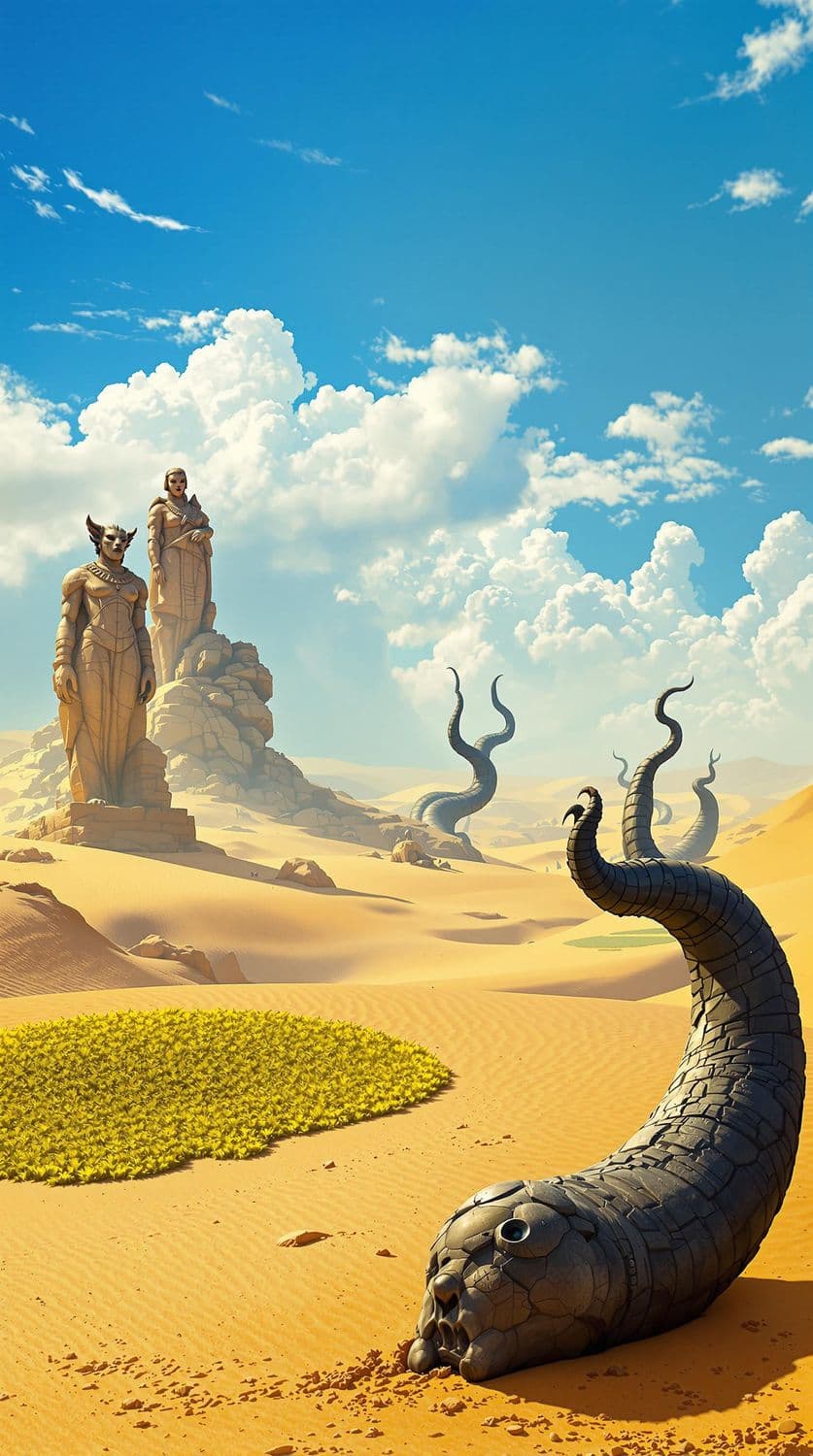 Golden Desert Monuments
