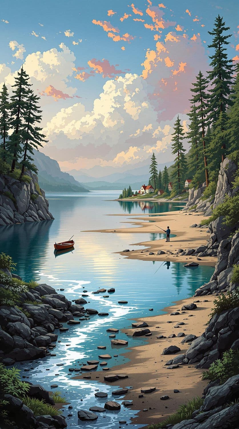 Serene Lakeside Evening