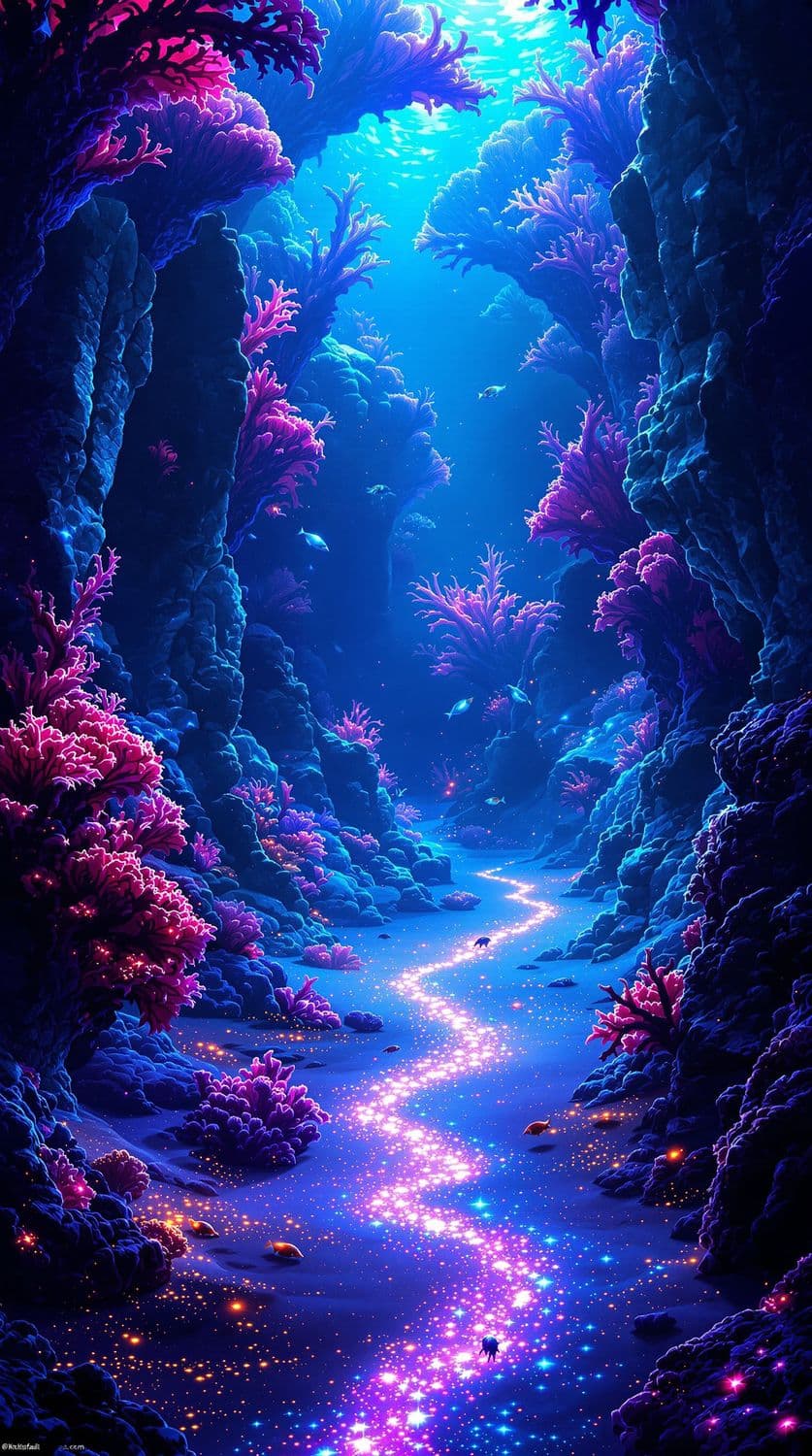 Bioluminescent Coral Labyrinth