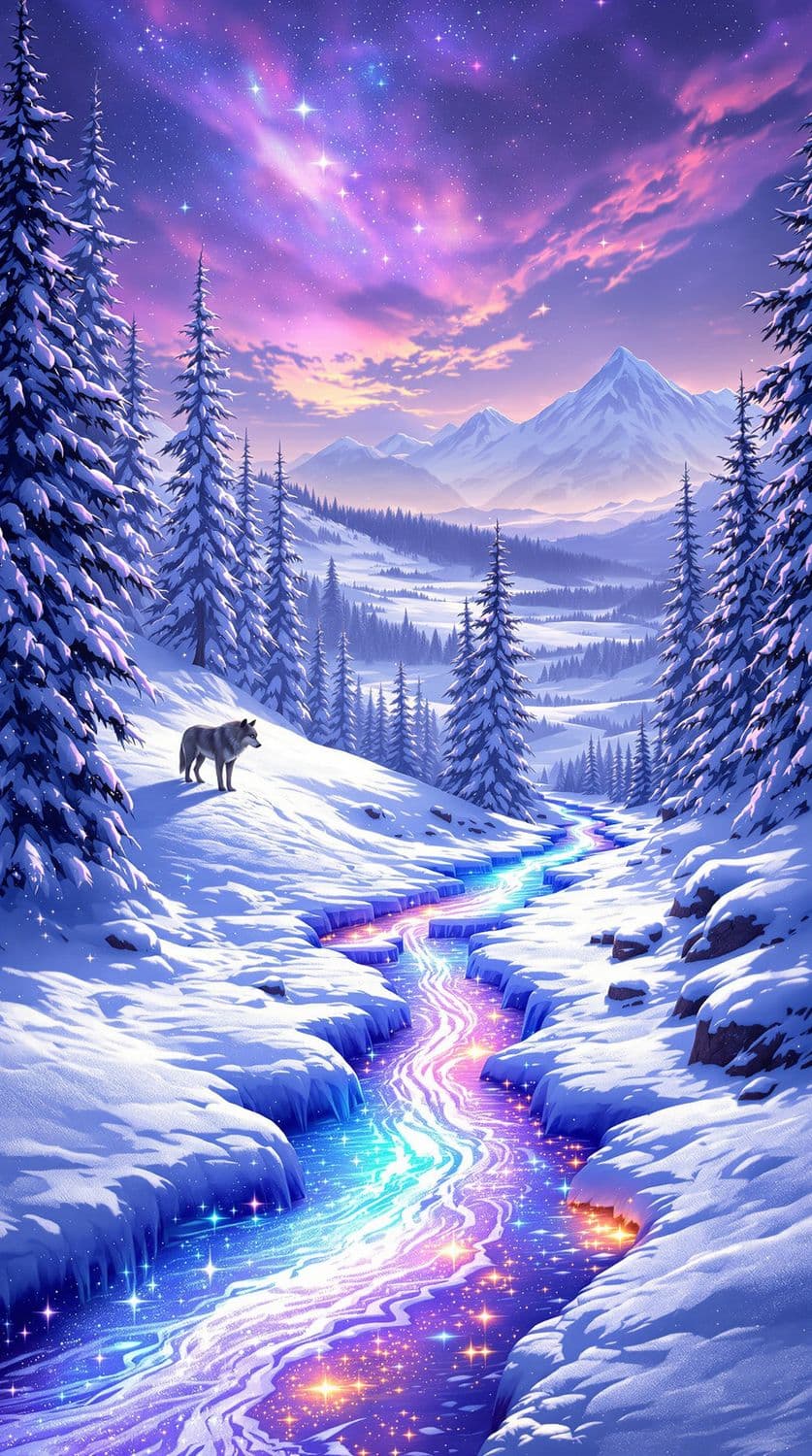 Twilight Wolf in Enchanted Forest