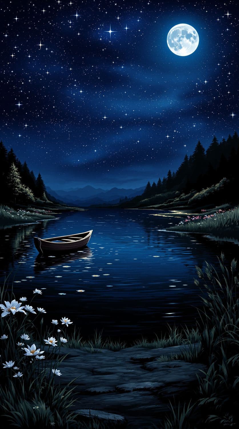 Lakeside Night Reflections